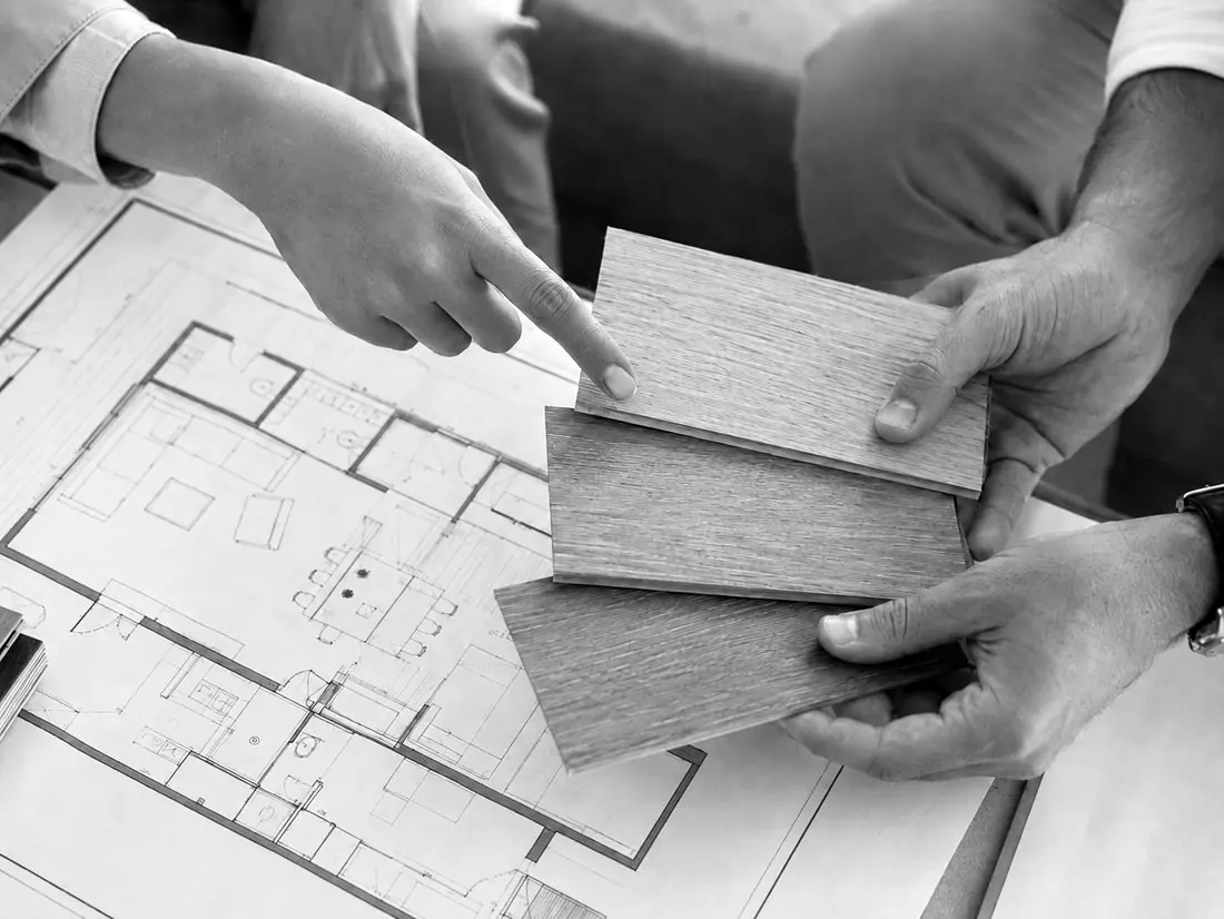 Rozmowa o projekcie — dobór materiałów na wzornikach